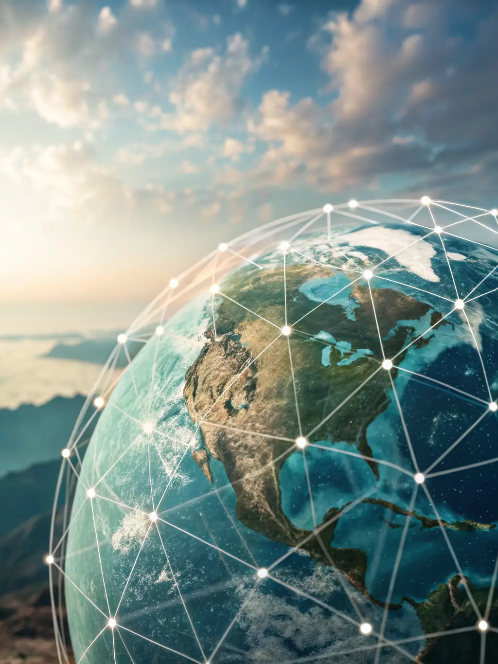 An image of a globe with interconnected lines representing global markets, highlighting the opportunities in international investing.